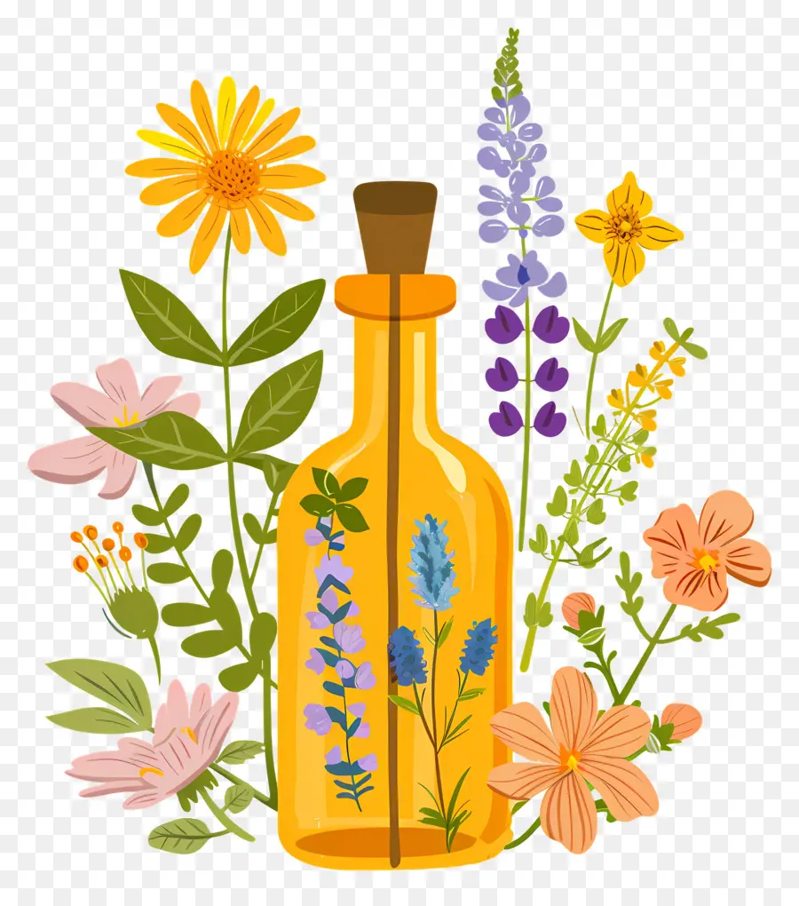 Essences De Fleurs，Huiles Essentielles PNG