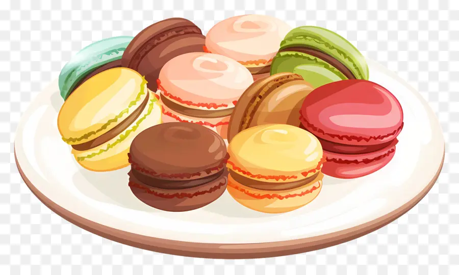 Macarons，Dessert PNG