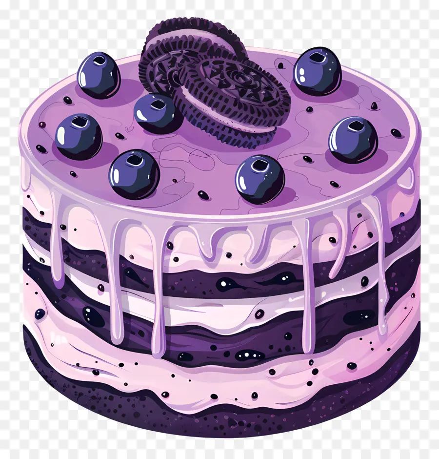 Blueberry Gâteau，Dessert PNG