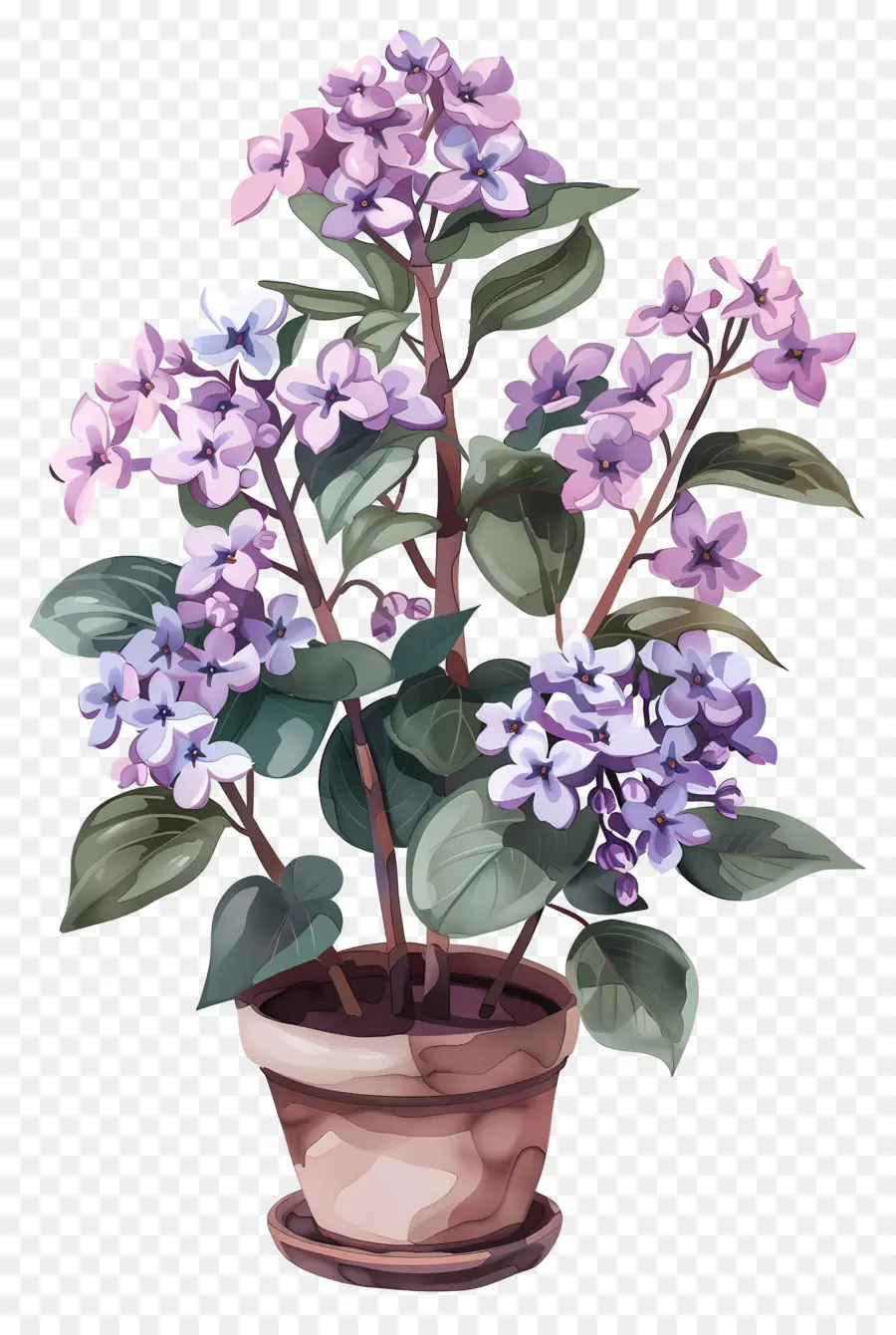 Fleurs Lilas，Végétal Pourpre PNG