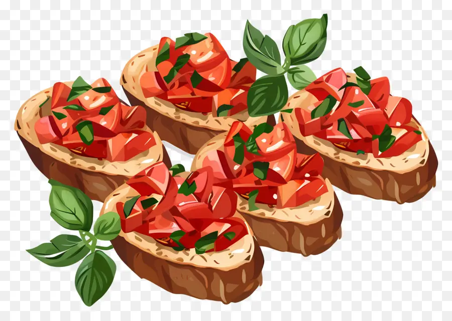 Bruschetta，Tomate Grillée PNG