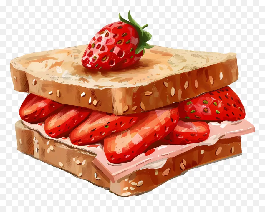 Sandwich à La Fraise，Jambon Et Fromage Sandwich PNG