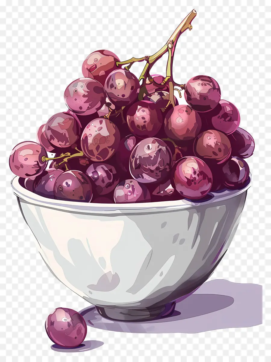 Bol De Raisins，Les Raisins Rouges PNG