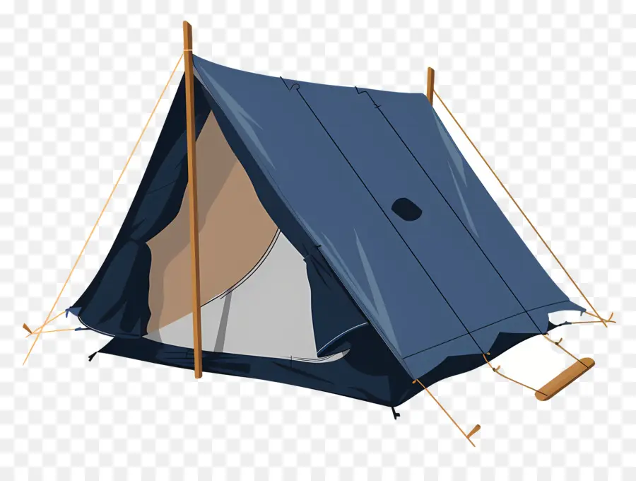 Camp De Tente，Tente Bleue PNG