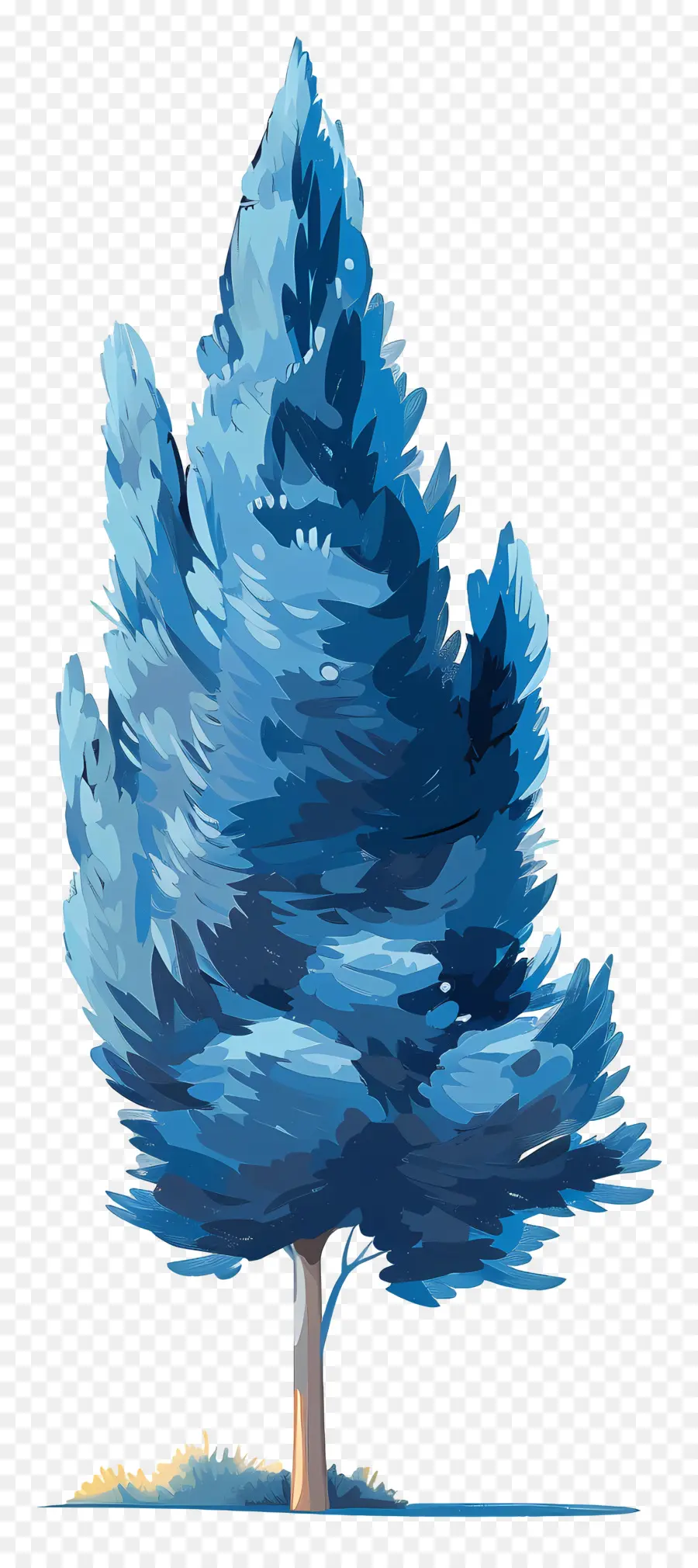 Cyprès，Arbre Bleu PNG