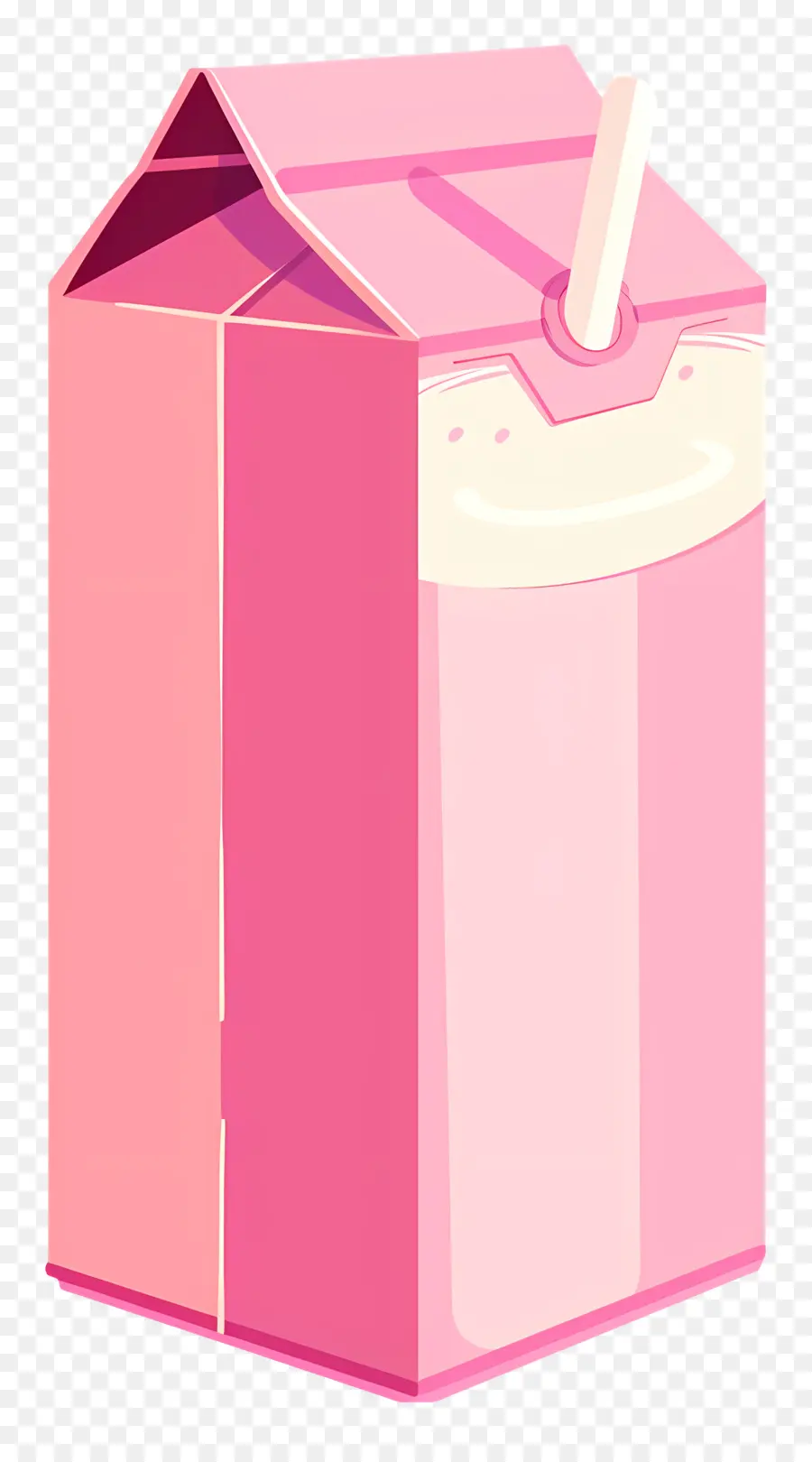 Carton De Lait，Boîte à Carton Rose PNG