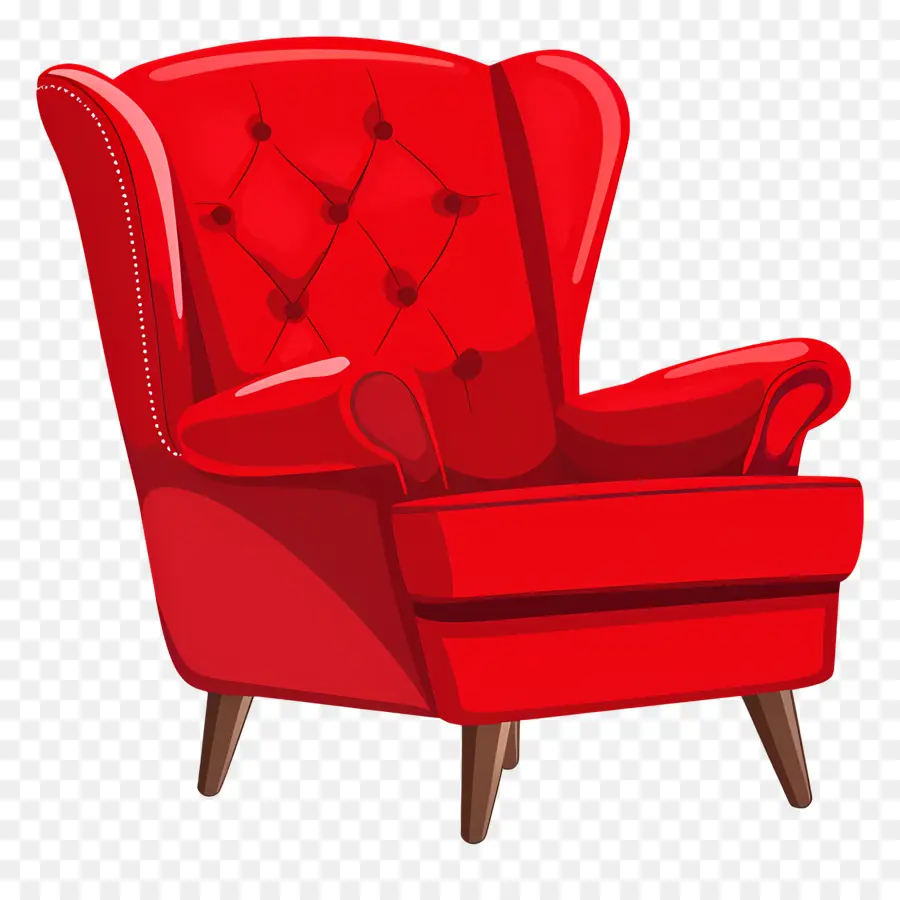 Fauteuil，Chaise Rouge PNG