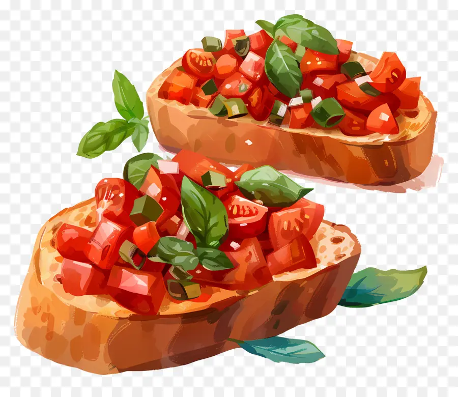 Bruschetta，Toast PNG