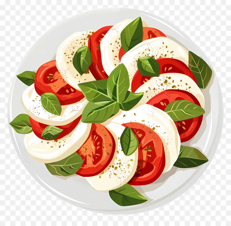 Salade Caprese，La Mozzarella PNG