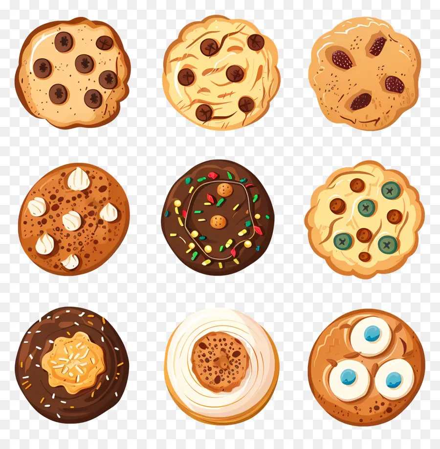 Les Cookies，Cookies Aux Pépites De Chocolat PNG