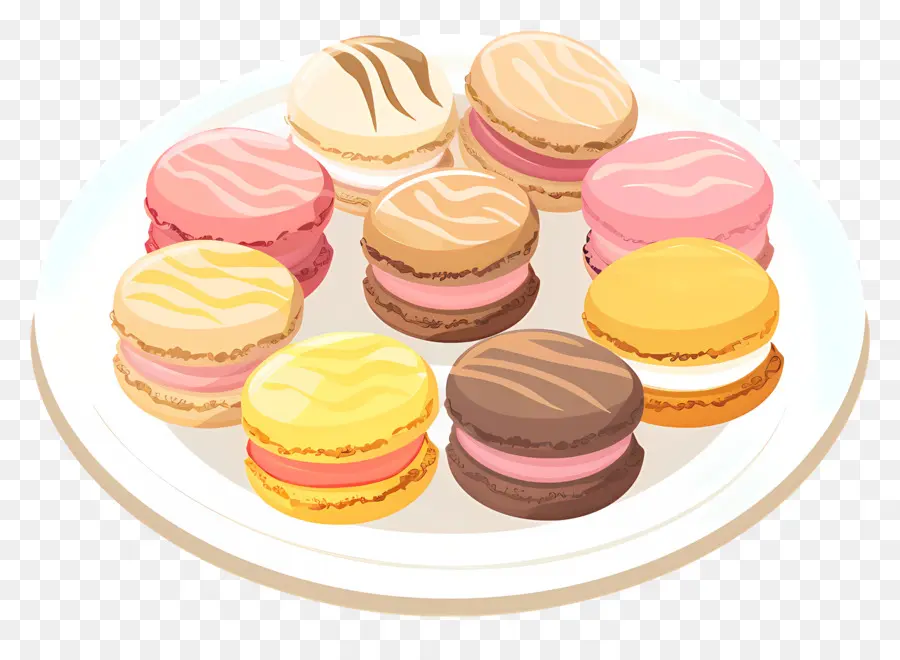 Macarons，Dessert PNG