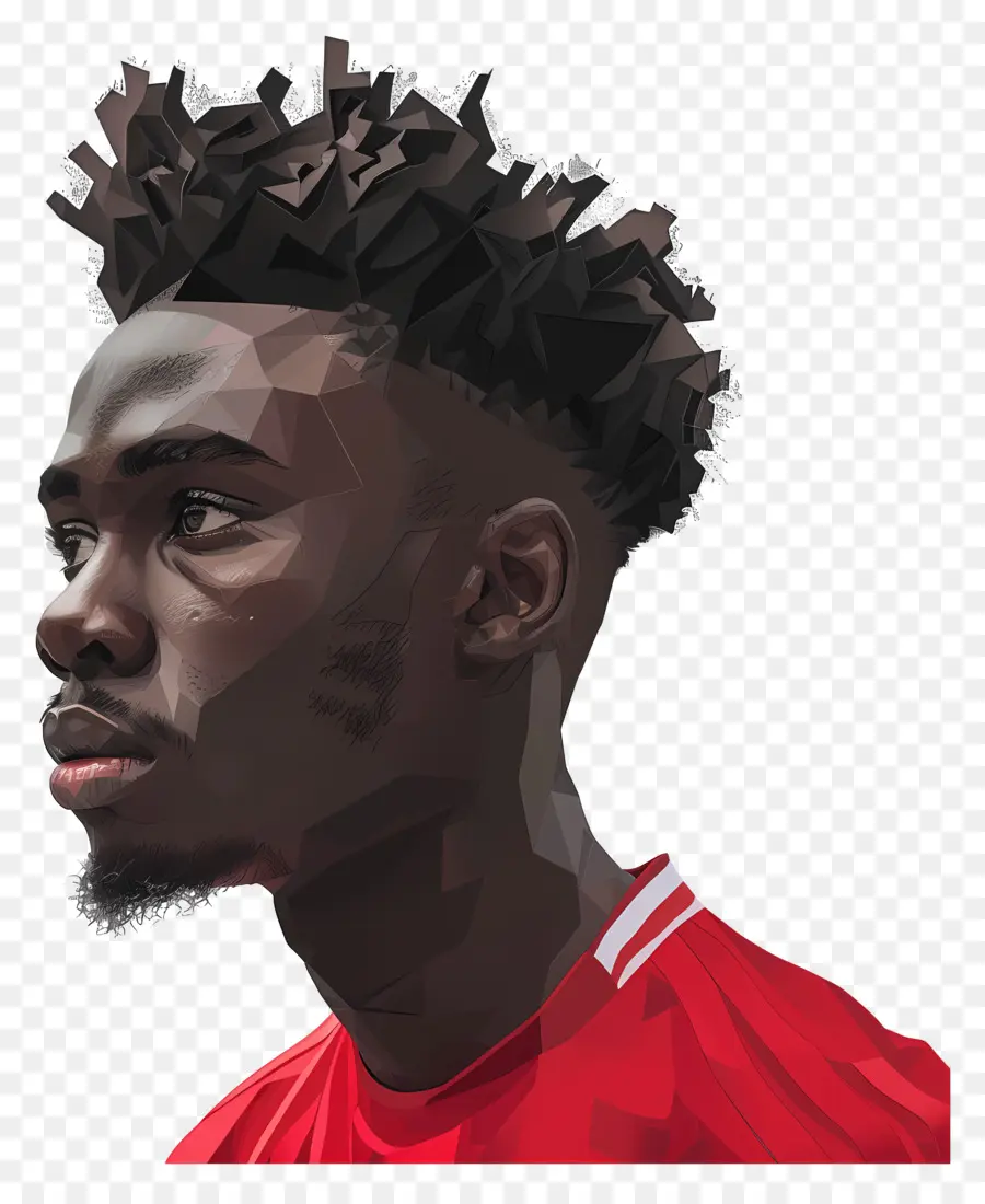 Alphonso Davies，Coiffure Afro PNG