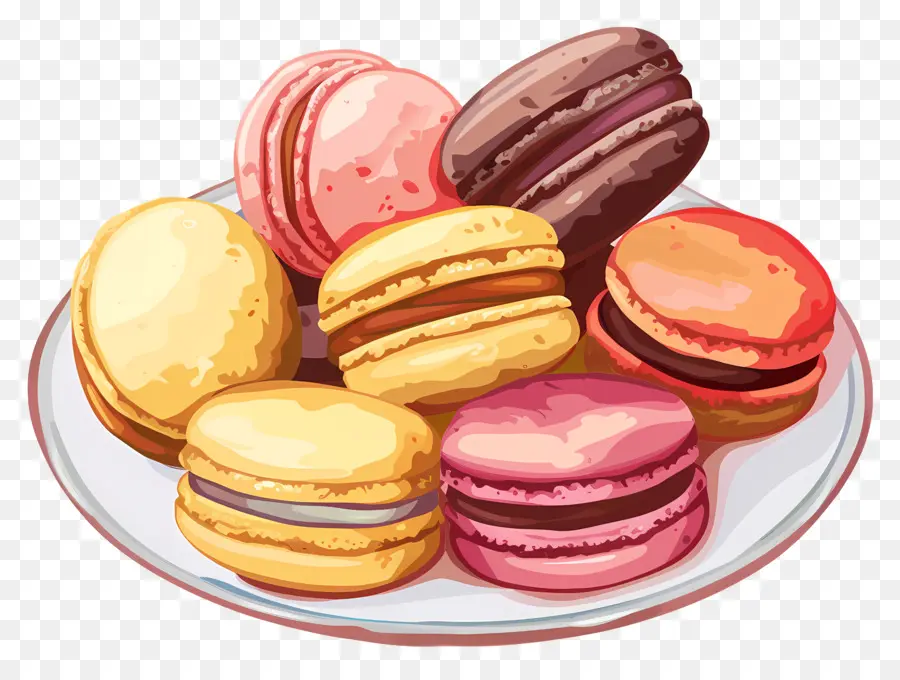 Macarons，Dessert PNG