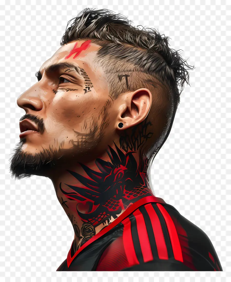 Paolo Guerrero，Homme Tatoué PNG