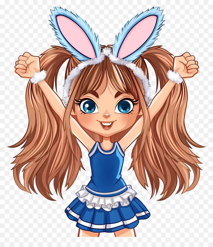 Les Oreilles De Lapin，Fille PNG