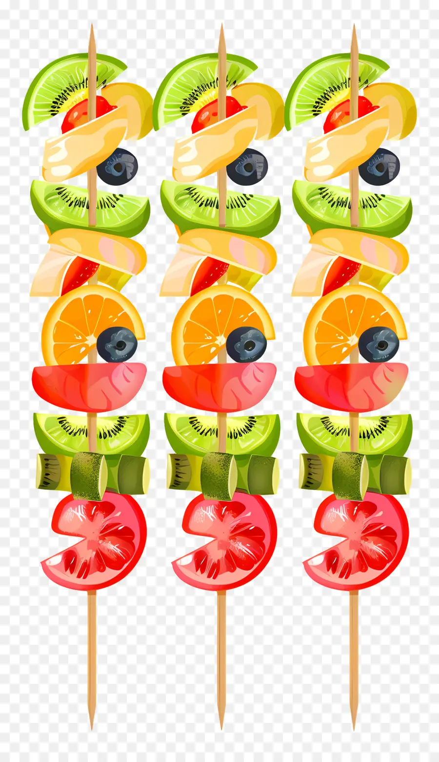 Brochettes De Fruits，Assiette De Fruits Et Légumes PNG