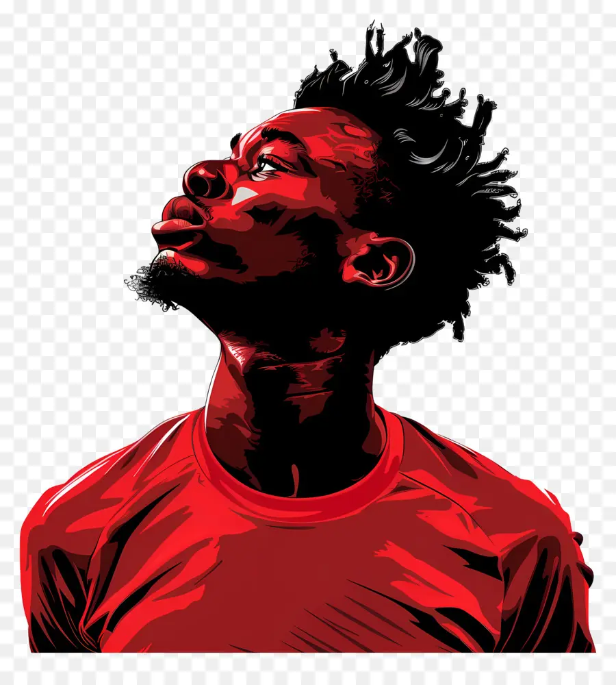 Alphonso Davies，Chemise Rouge PNG