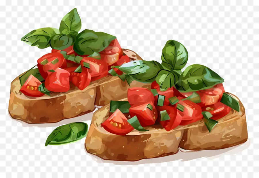 Bruschetta，Pain Grillé PNG