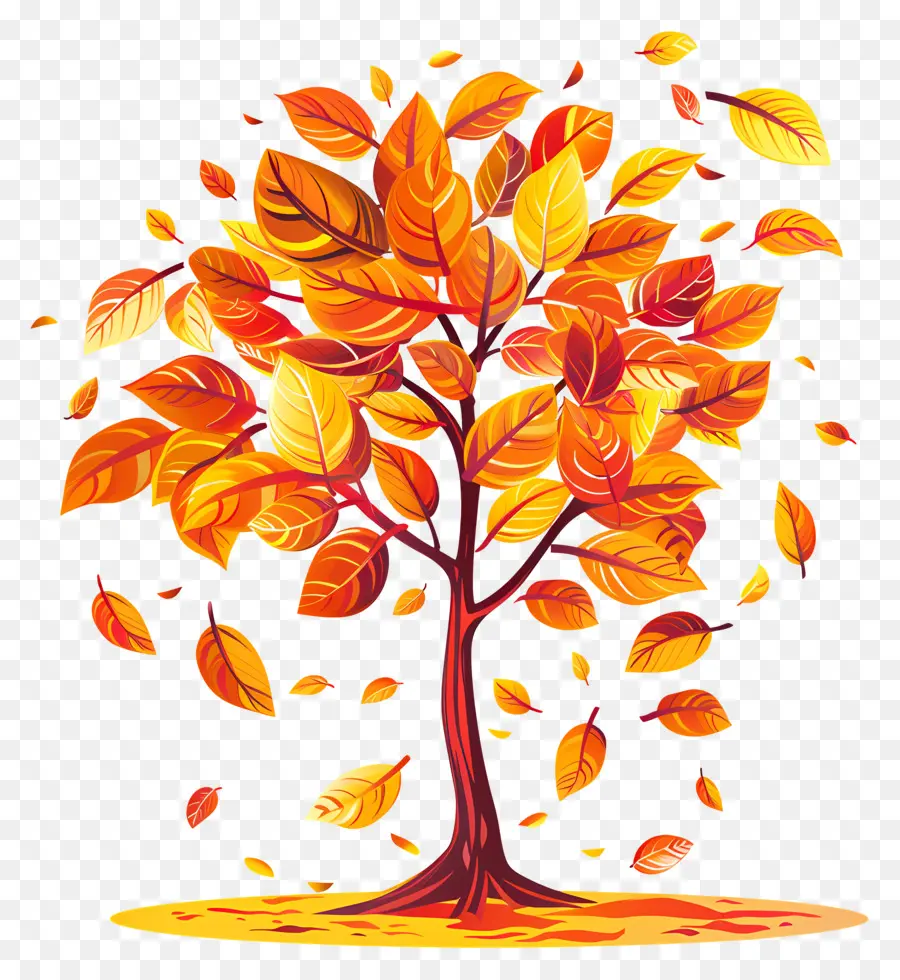 Arbre D'automne，Feuilles PNG