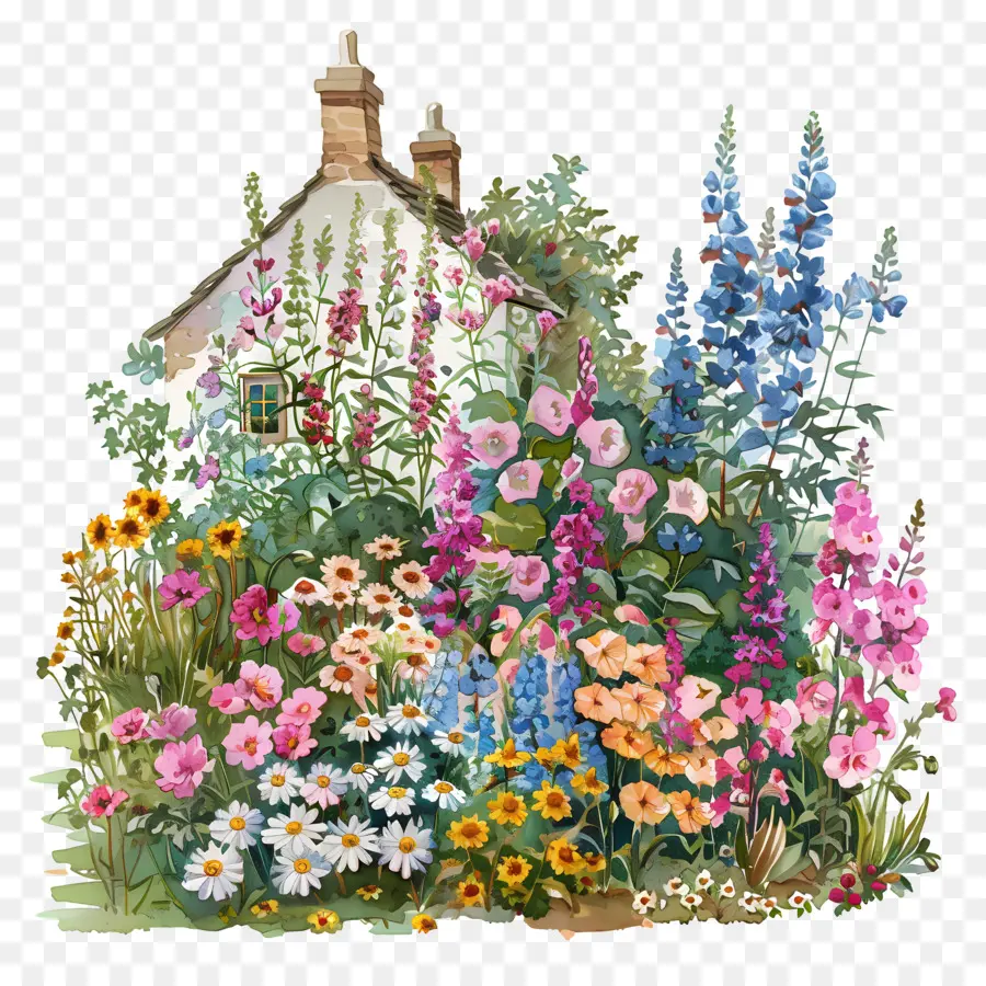 Chalet De Jardin，Fleurs PNG