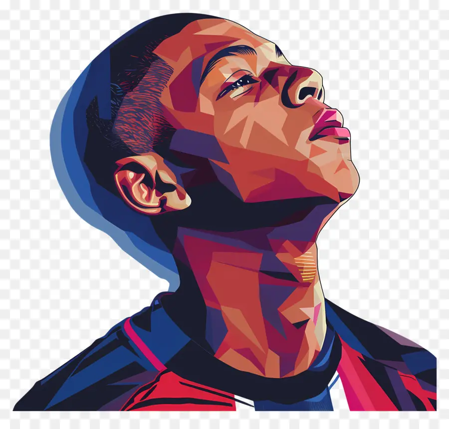 Kylian Mbappé，Peinture Numérique PNG