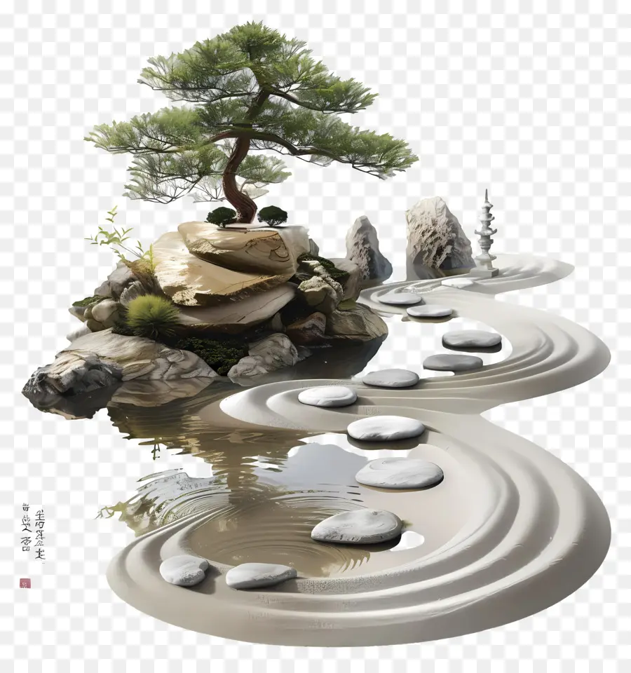 Jardin Zen，Japonais PNG