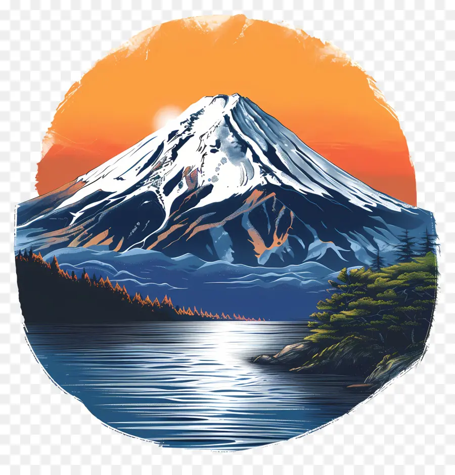 Mont Fuji，Gamme De Montagne PNG