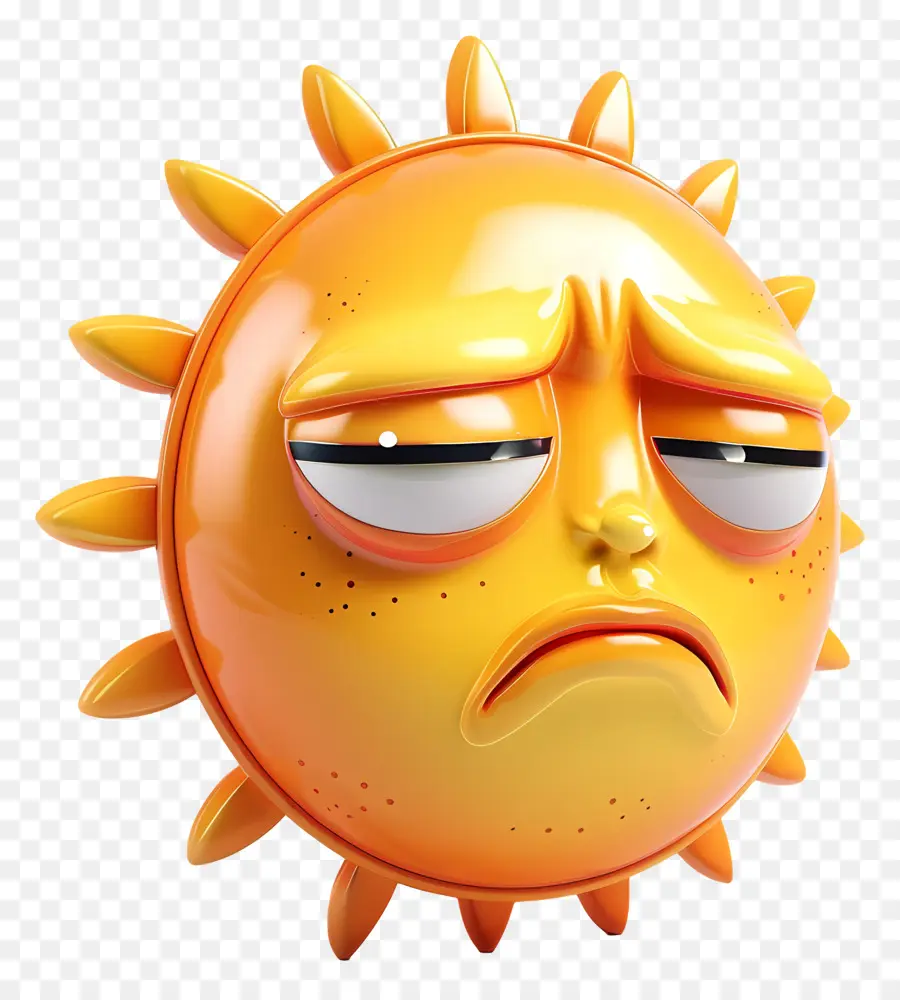 Visage Solaire，Soleil Triste PNG