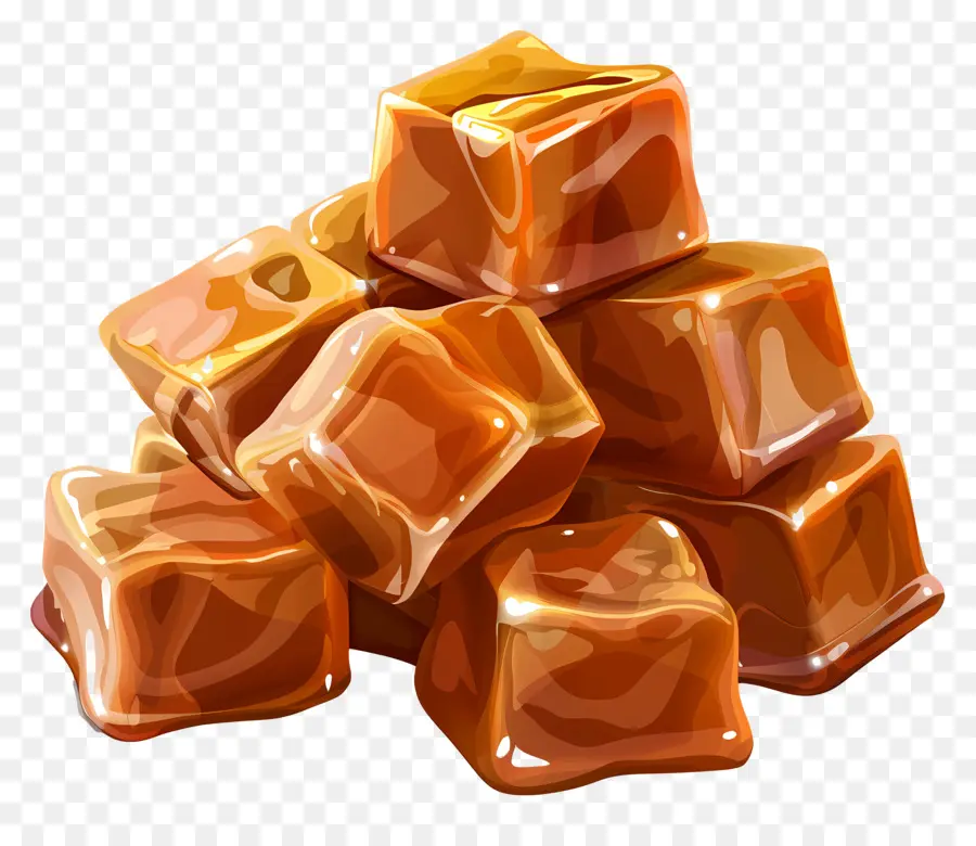Caramel Caramel，Transparente Des Cubes De Glace PNG