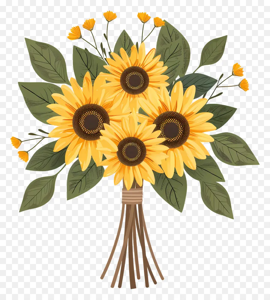 Bouquet De Tournesol，Tournesols PNG