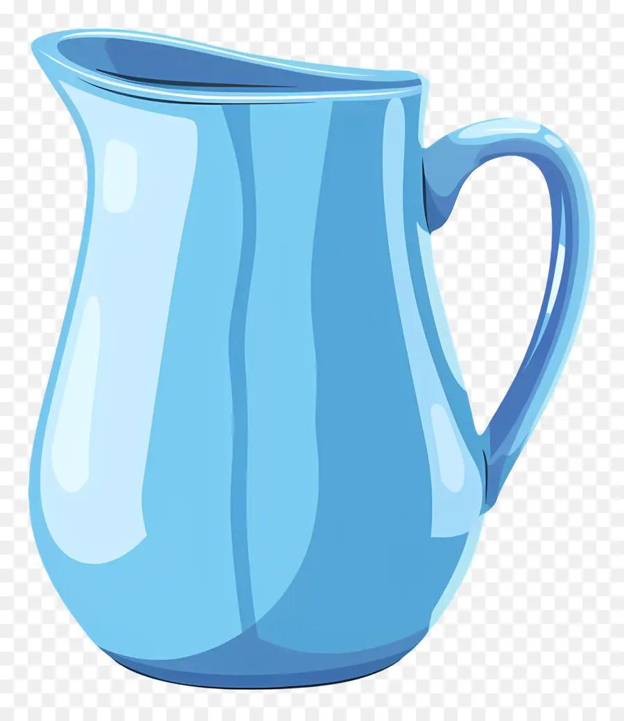 Creamer，Pichet En Plastique Bleu PNG