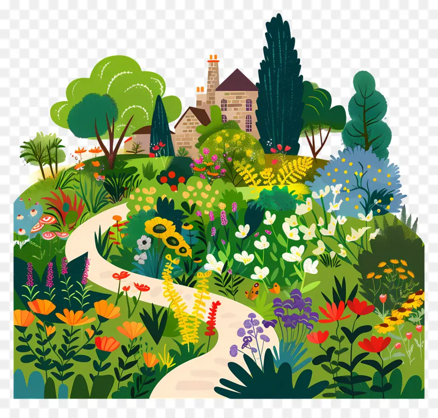 Jardin à L'anglaise，Jardin PNG