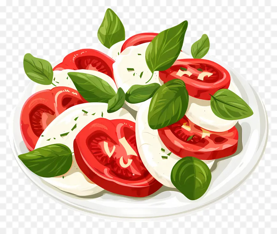 Salade Caprese，Tranches De Tomate PNG
