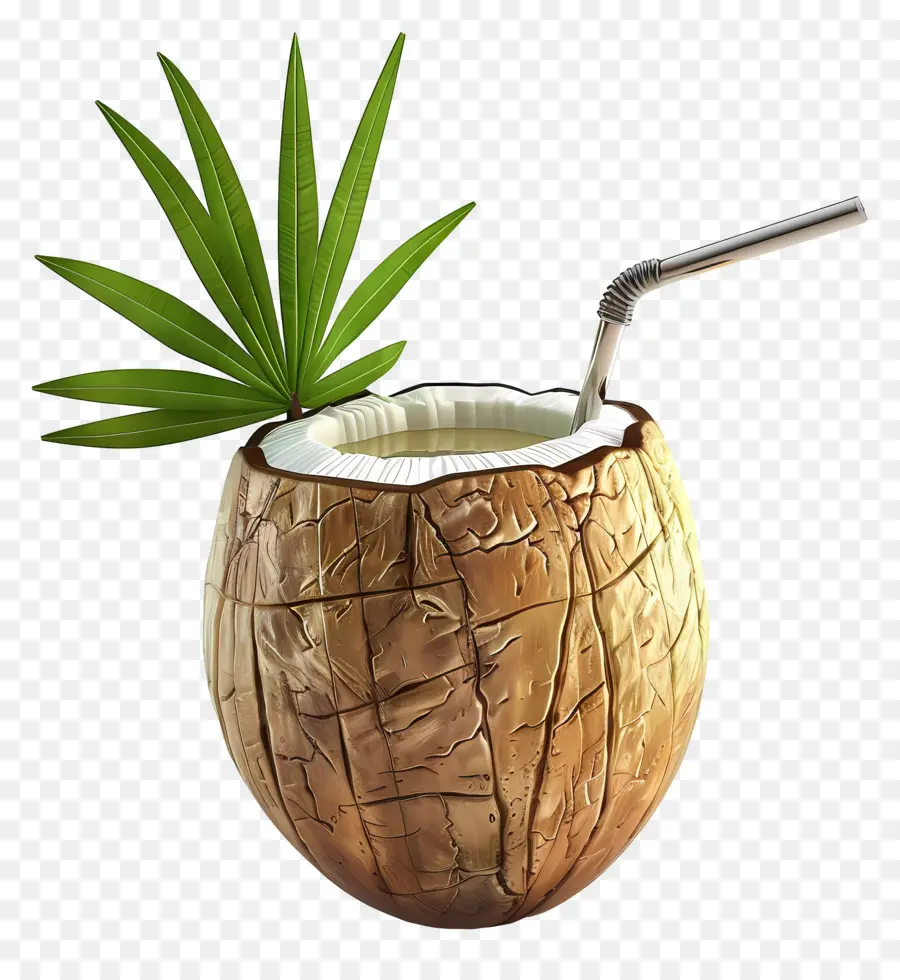 Boire La Noix De Coco，Boisson Tropicale PNG