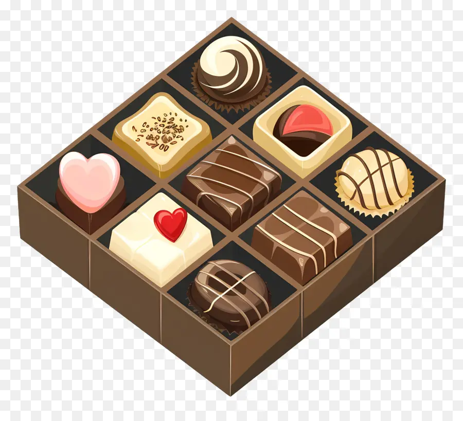Boîte De Chocolat，Chocolates De La Saint Valentin PNG