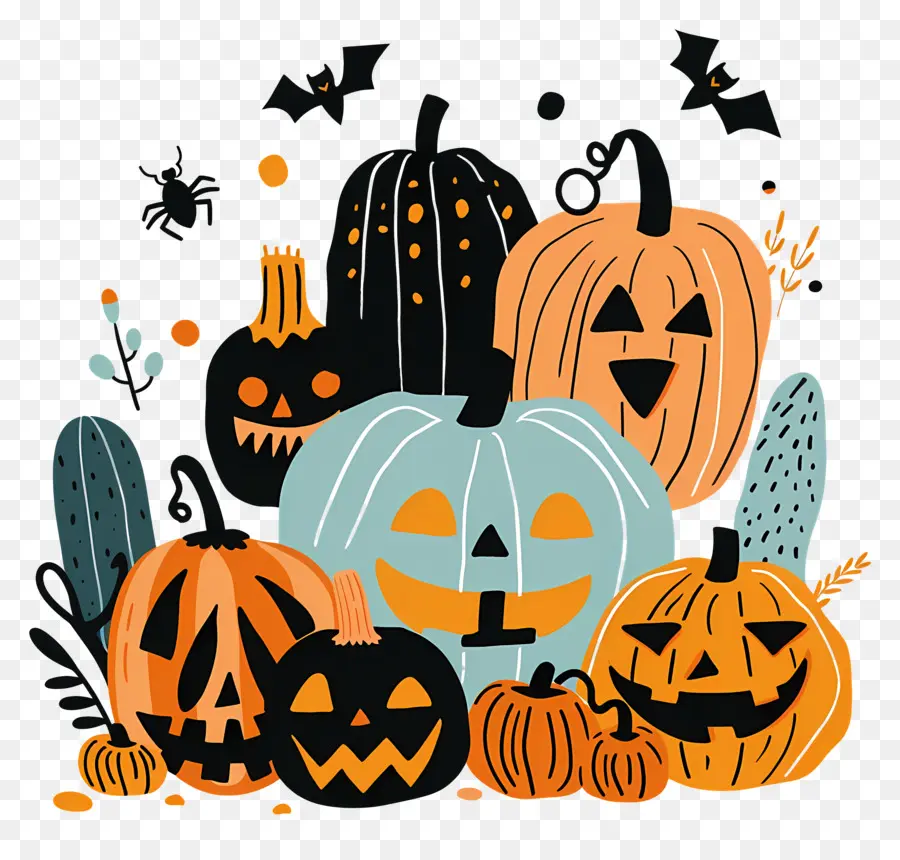 Citrouilles D'halloween，Halloween PNG