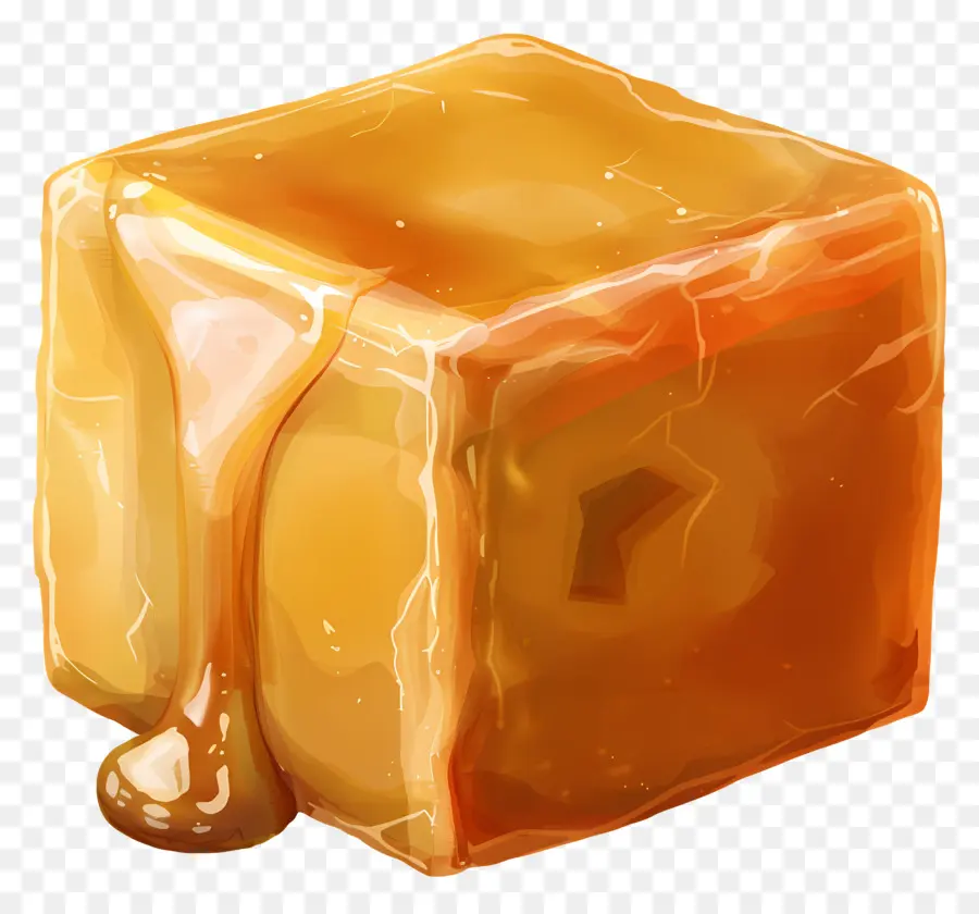 Cube De Caramel，Miel PNG