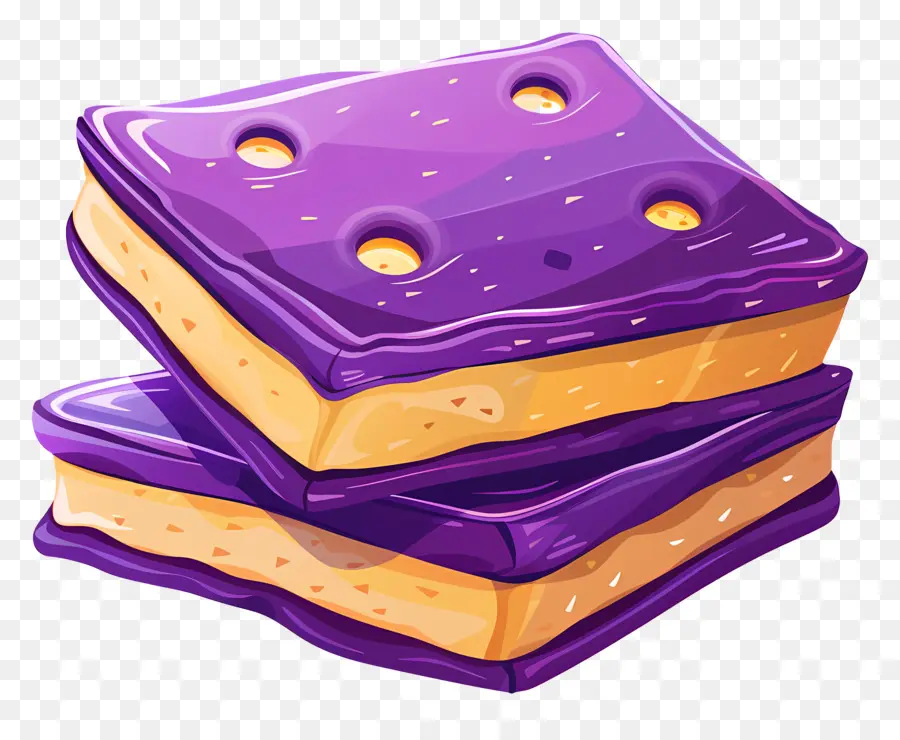 Les Cookies，Sandwich Violet PNG