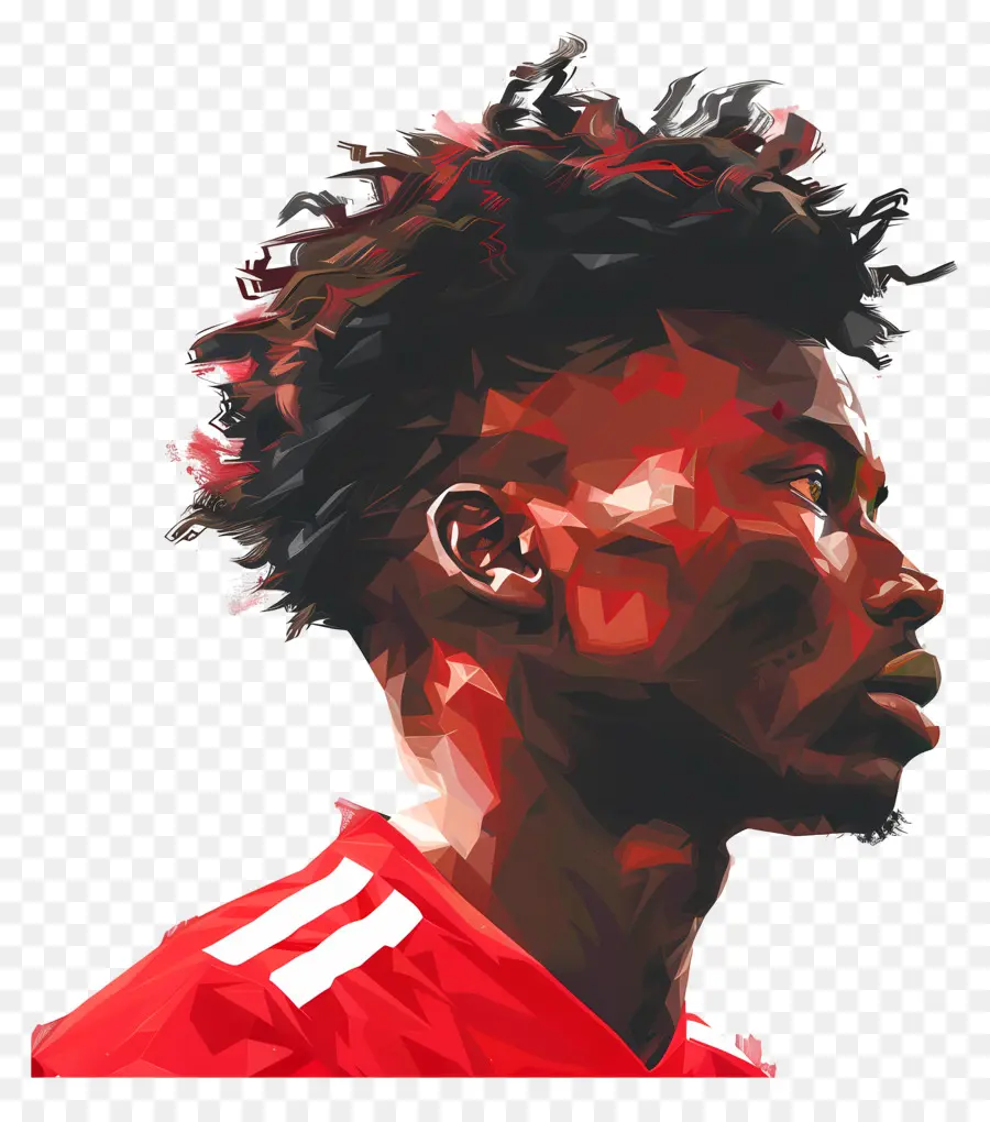 Alphonso Davies，Coiffure Afro PNG