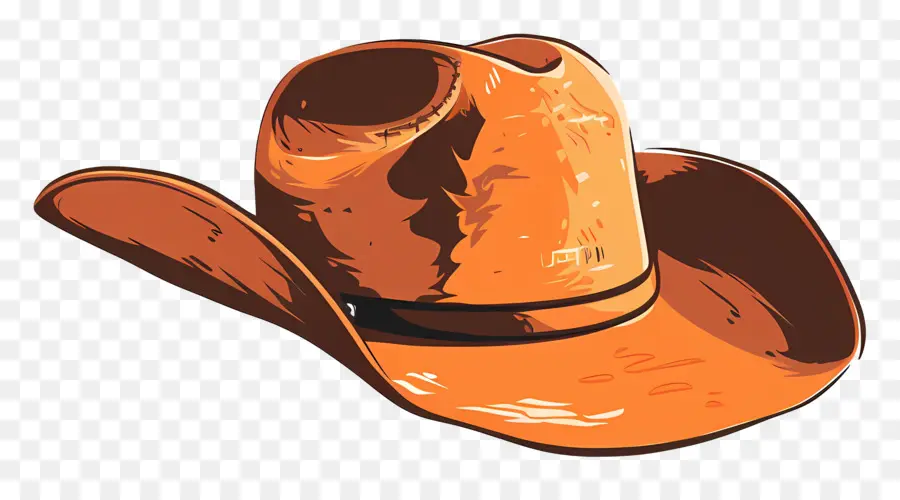 Chapeau De Cow Boy，Chapeau De Cowboy Orange PNG