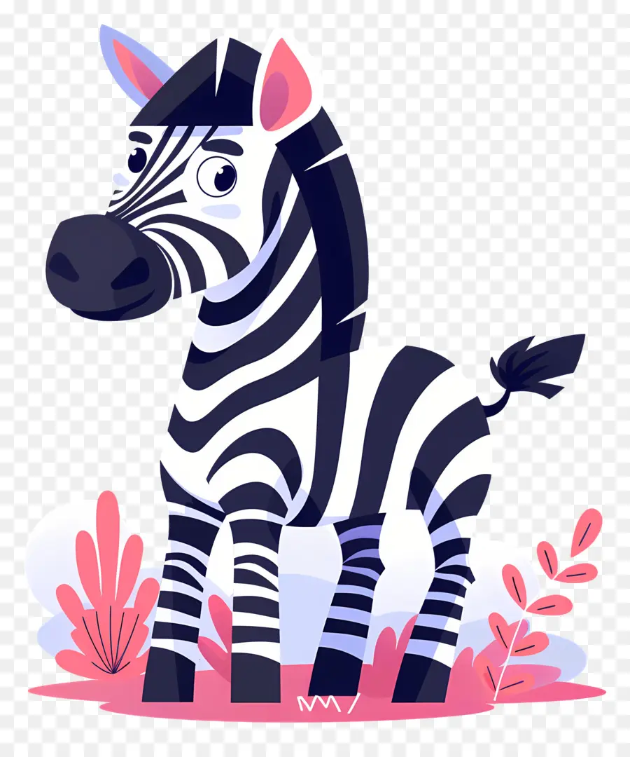 Dessin Animé Zebra，L'herbe PNG