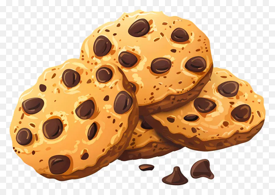 Les Cookies，Cookies Aux Pépites De Chocolat PNG