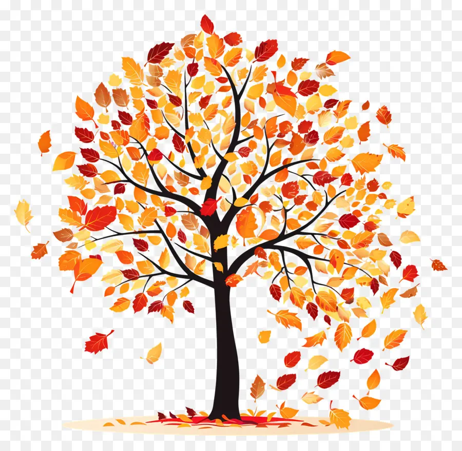 Arbre D'automne，Feuilles PNG