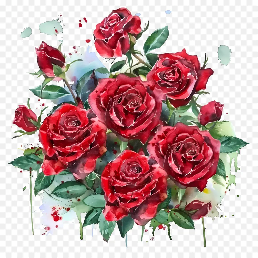 Bouquet De Roses，Les Roses Rouges PNG