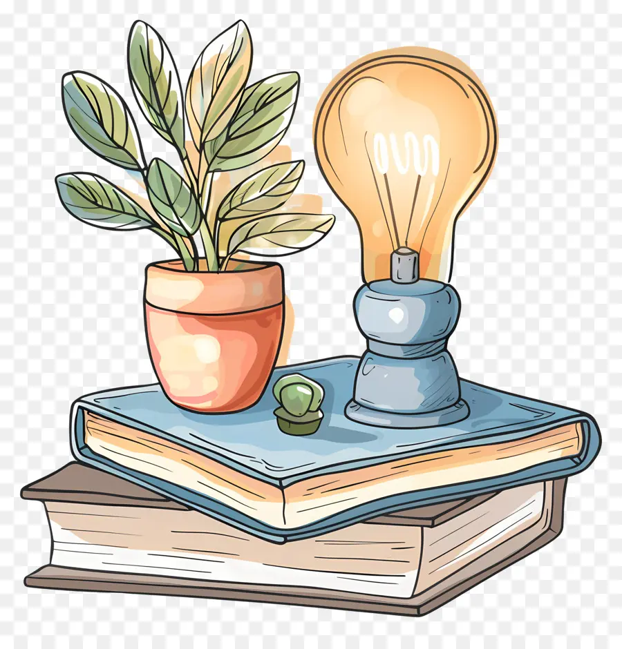 Livre Et Lampe，Livre PNG