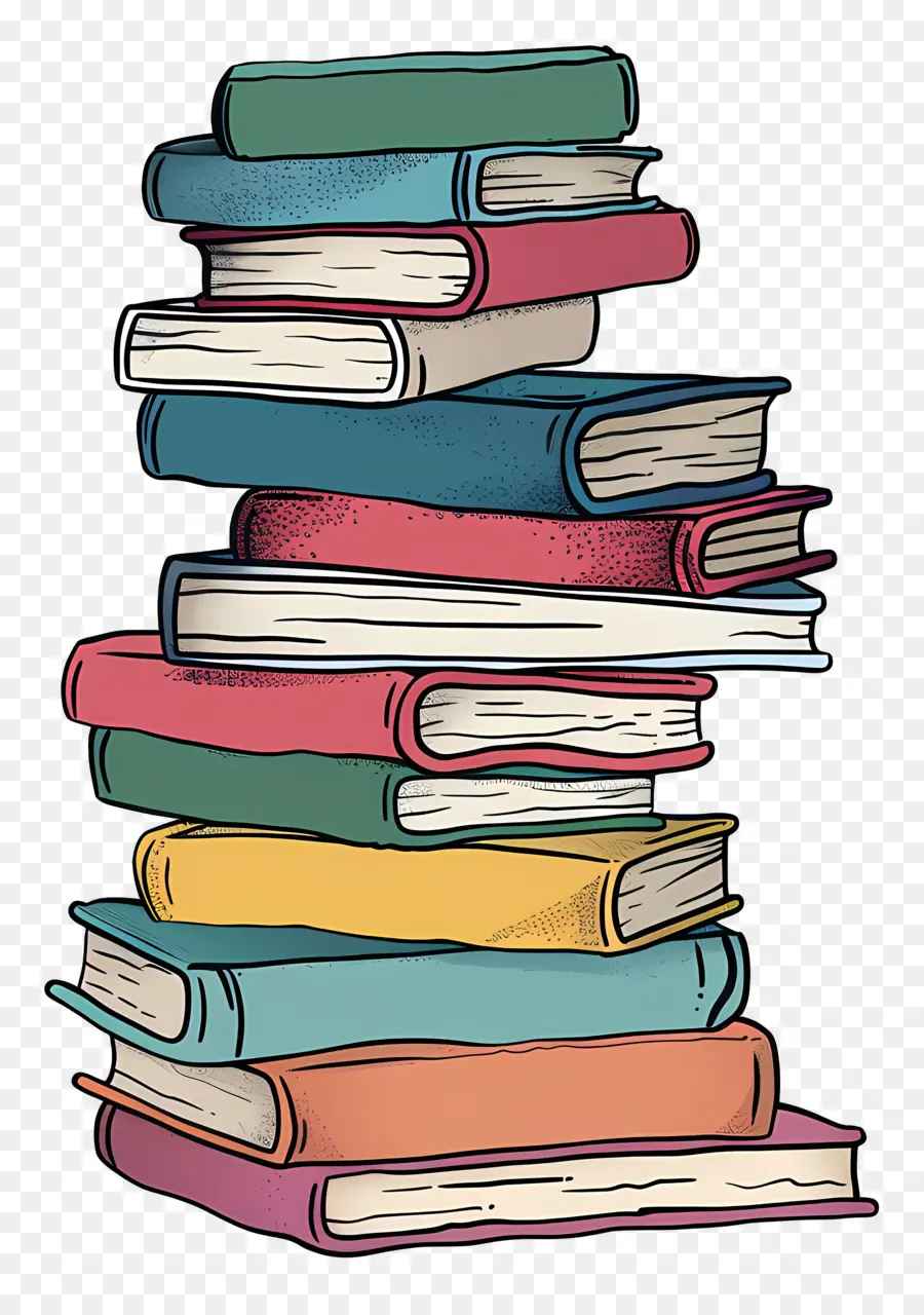 Pile De Livres，En Lisant PNG