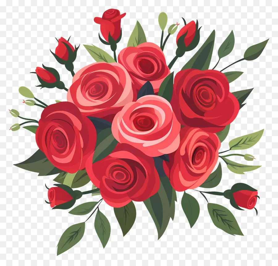 Bouquet De Roses，Les Roses Rouges PNG