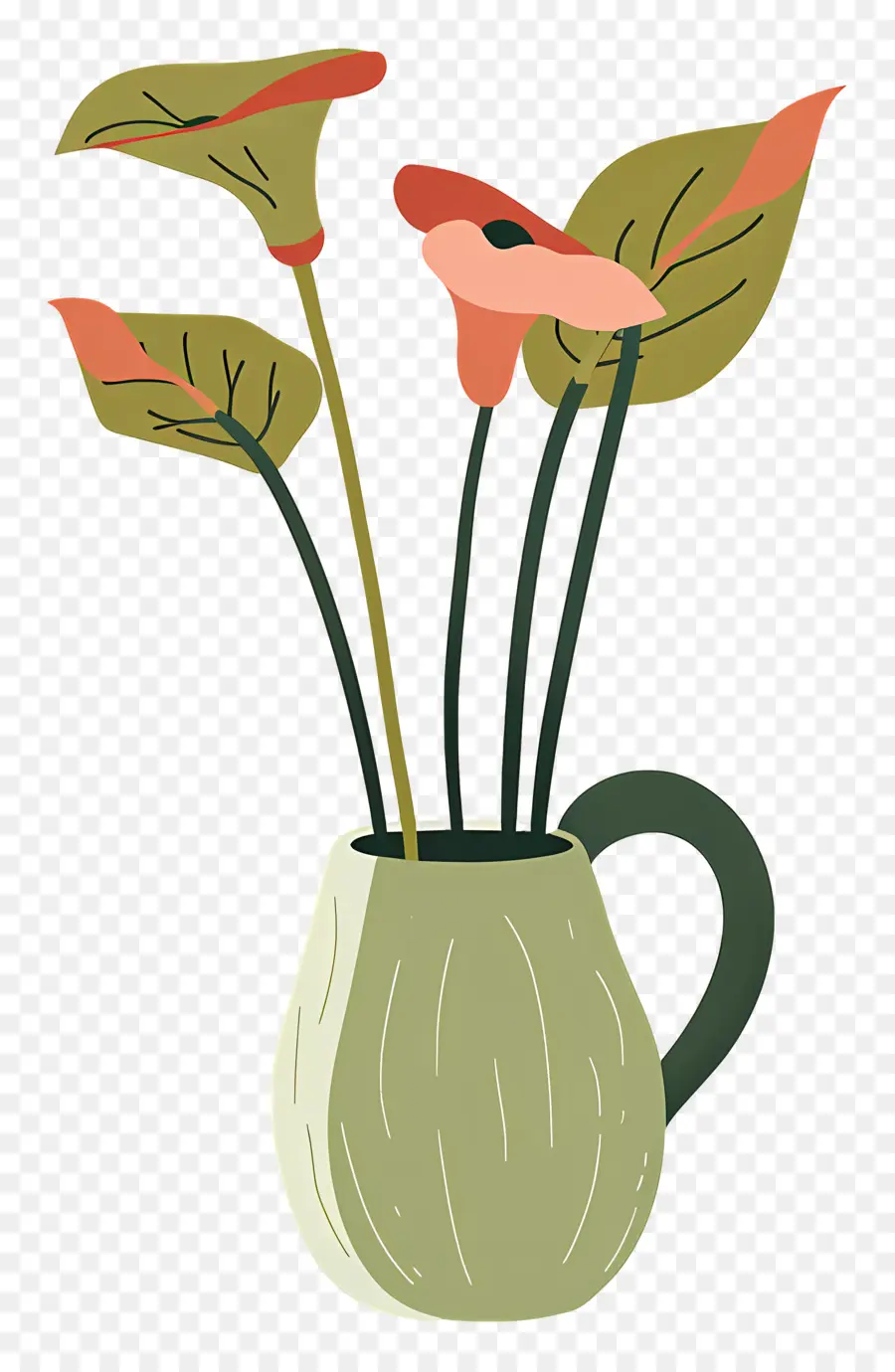 Cruche Plante，Vase PNG