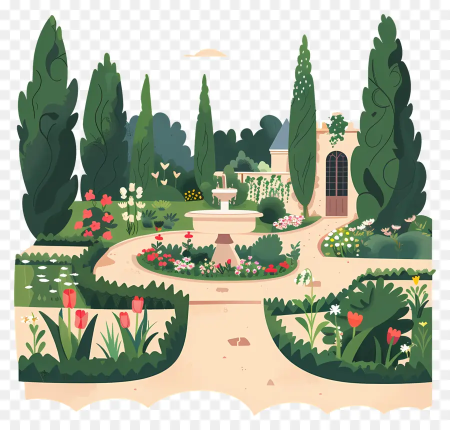 Jardin à L'anglaise，Jardin PNG