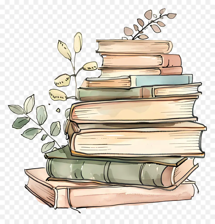 Pile De Livres，Livres Verts PNG